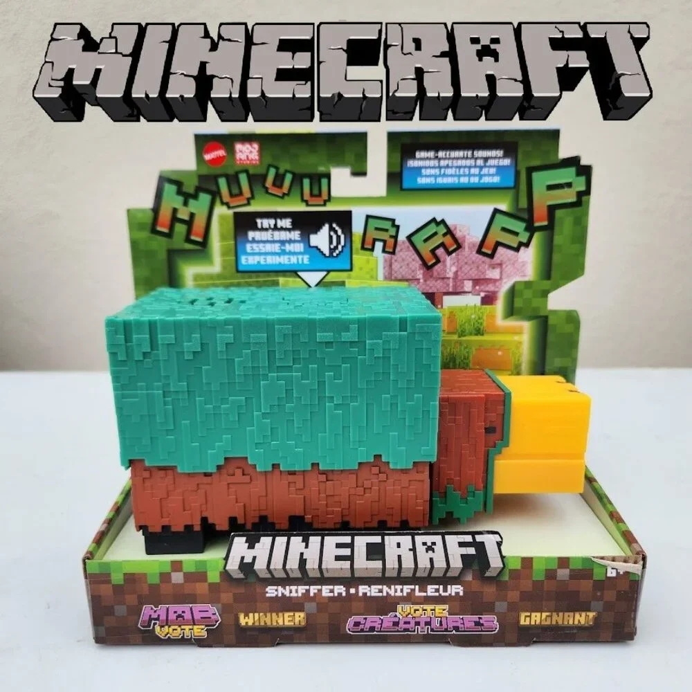 NEW Mattel Minecraft Sniffer Action Figure with Sounds & Pixelated Design 7